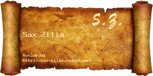 Sax Zilia névjegykártya