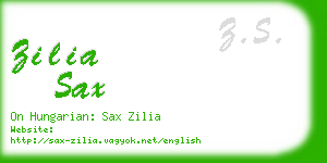 zilia sax business card